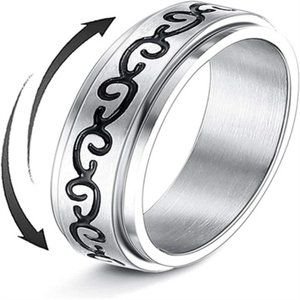 Stainless steel rotating ring for Anxiety Fingertip bracelet for Female Wave Rin